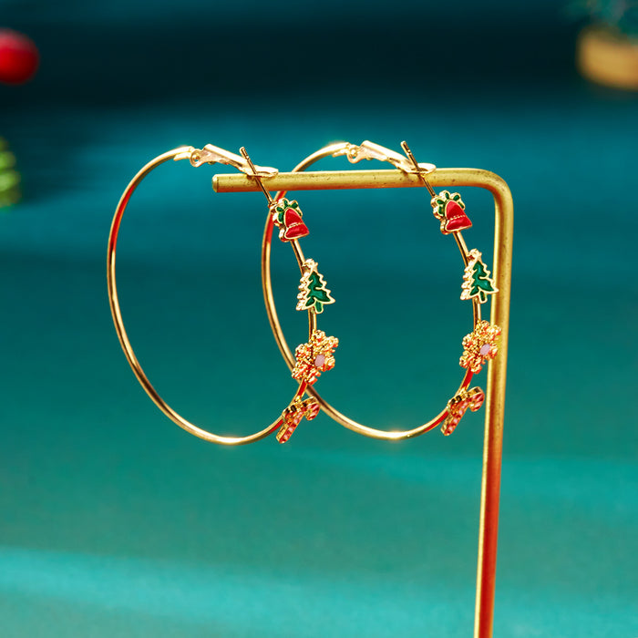 Wholesale New Christmas Earrings Snowflake Snowman Cookie Pattern Earrings