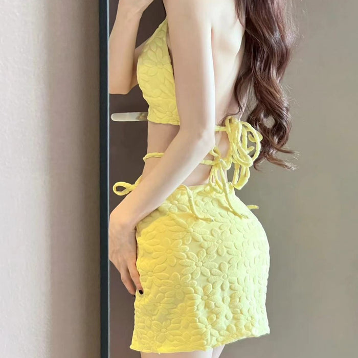 Wholesale Swimsuit split three piece set, beach vacation, hot spring soaking, sexy bikini