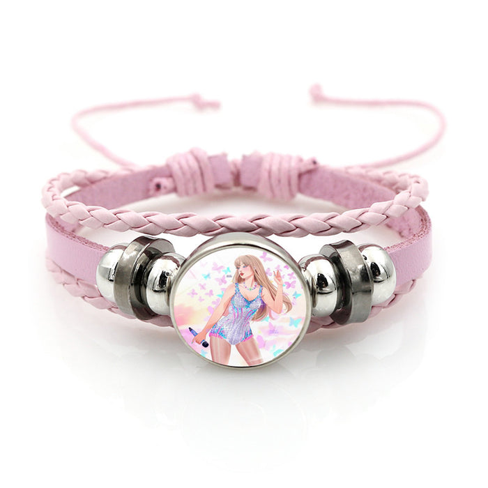 Wholesale Pink Bracelet Jewelry Girl Gift Hot Sale Taylor Swift Fans Around Small Gifts JDC-BT-JY005