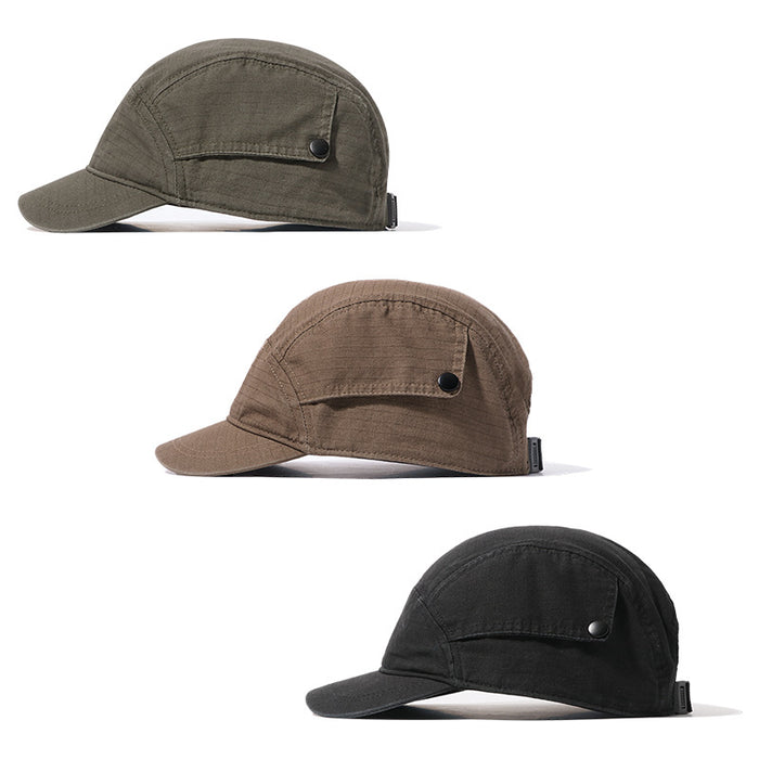 Wholesale Retro functional short brimmed hat, outdoor duckbill cap, workwear, baseball cap