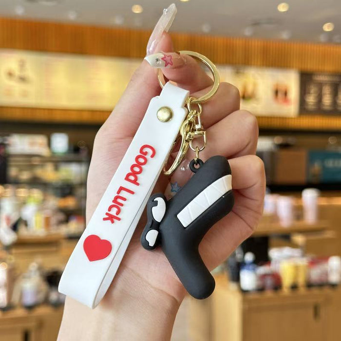 Wholesale Creative letter keychain, keychain, backpack pendant