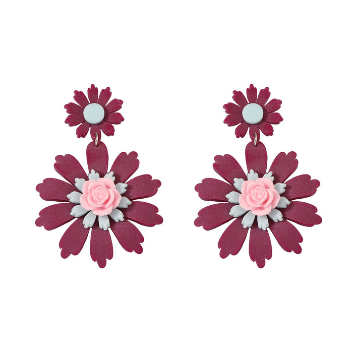 Wholesale opening season sunflower all-match fashion casual earrings earrings