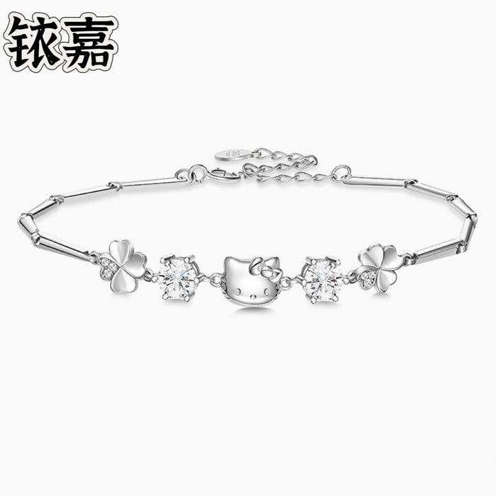 Wholesale Four leaf clover bracelet simple, light luxury, niche, exquisite, high-end design, cartoon bracelet