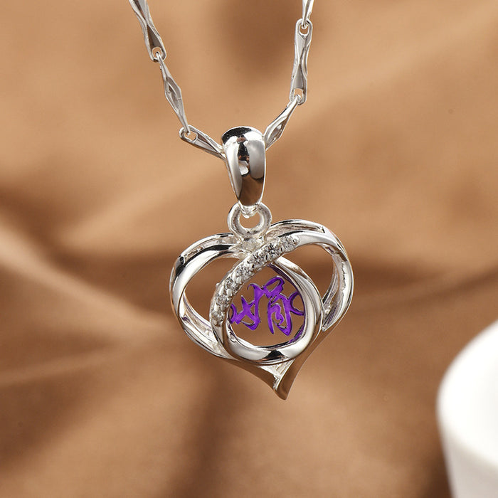 Wholesale titanium steel necklace love clavicle necklace accessories to send girlfriend