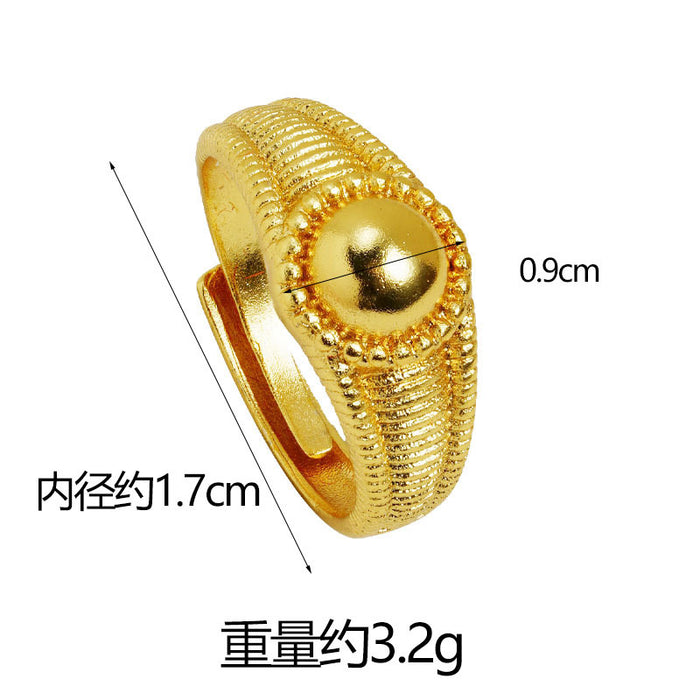 Wholesale New ring trend transfer bead opening ring, light luxury design, long-lasting jewelry wholesale