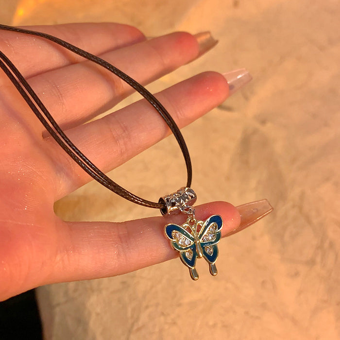 Wholesale Butterfly necklace design, collarbone chain, retro and versatile necklace