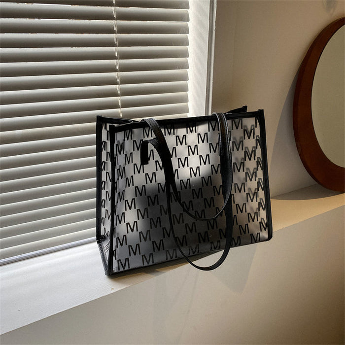 Wholesale Large capacity transparent bag versatile and stylish shoulder bag tote bag