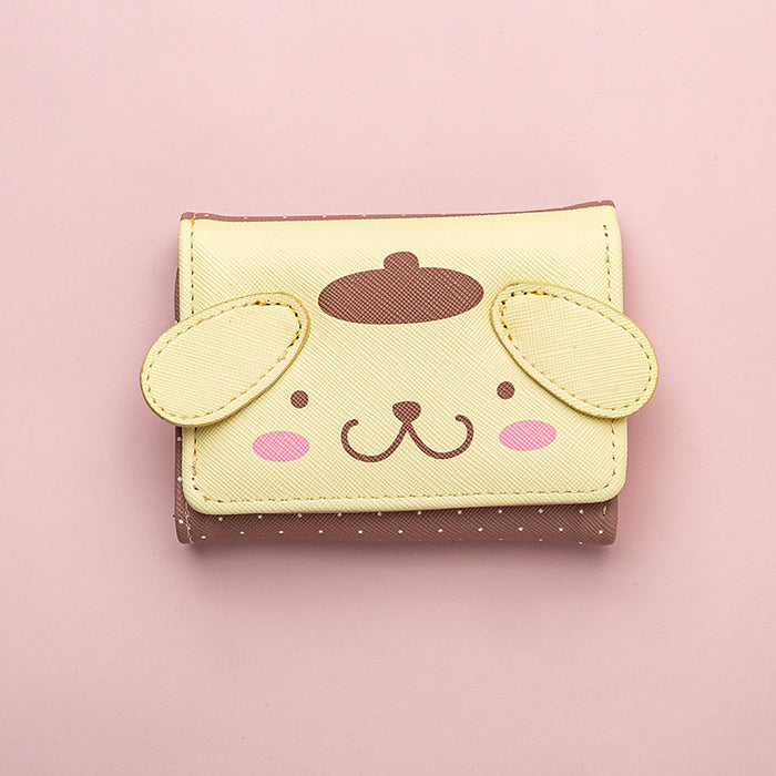 Wholesale Cartoon Cute Girly Face Wallet Card Holder Short Wallet Coin Purse Loose Money Coin Storage Bag JDC-WT-QT004