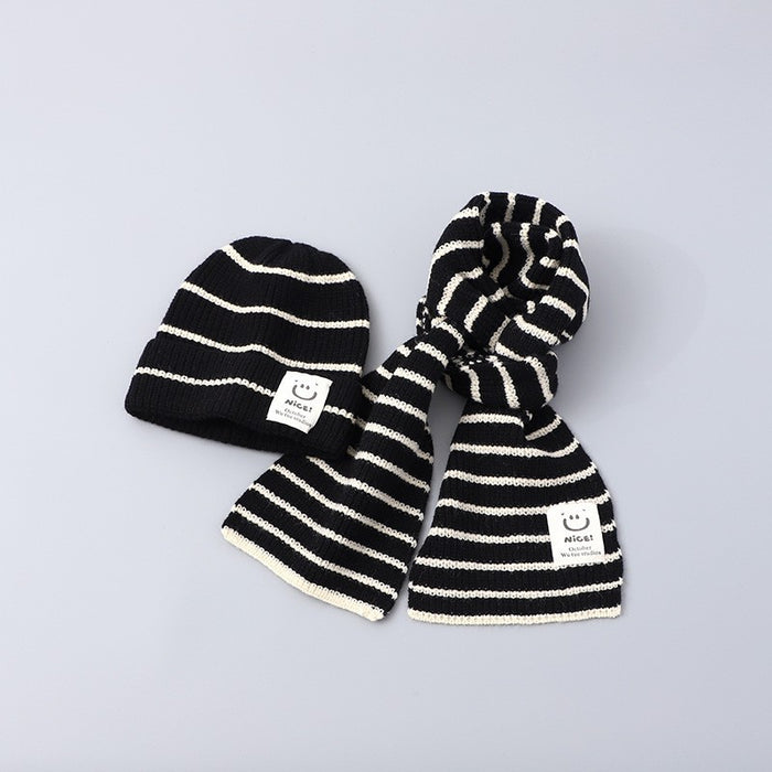 Wholesale Winter Striped Children's Hat Scarf Two Piece Set JDC-SF-Jieh001