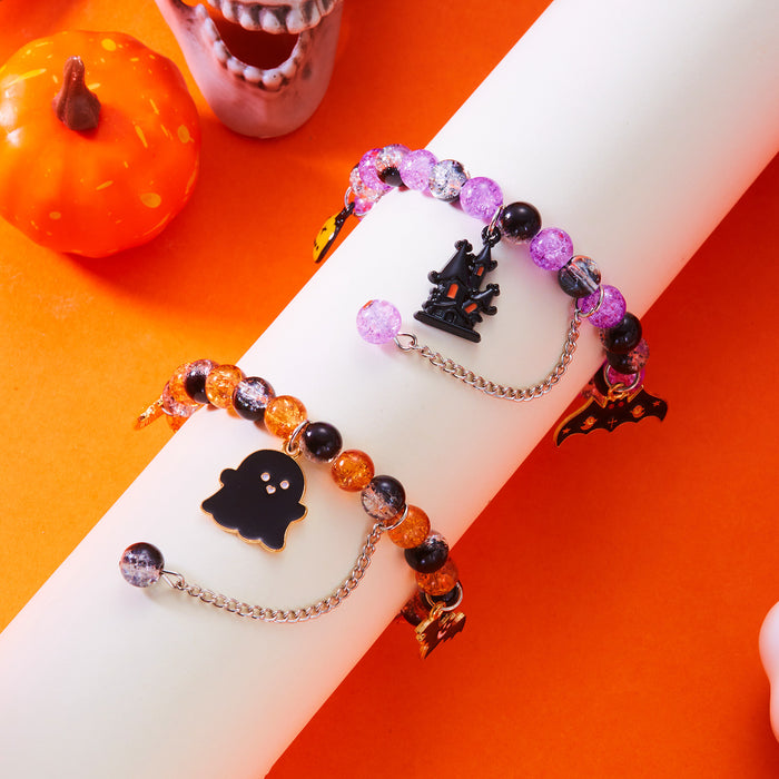 Wholesale  Bracelet Pumpkin Hat Set Elastic Beaded Pendant Women' s Bracelet