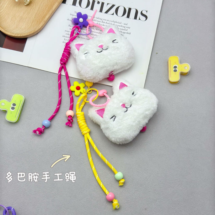 Wholesale Colorful Doll Small Pendant Creative Cartoon Plush Doll Key Pendant Handmade Rope DIY Accessories
