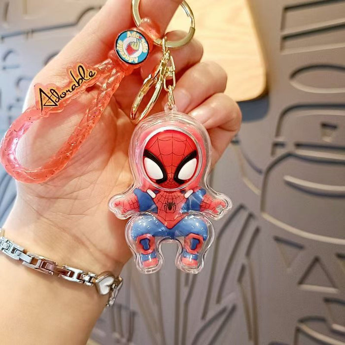 Wholesale Acrylic cross-dressing cartoon keychain tide cool boy schoolbag pendant car key chain gift