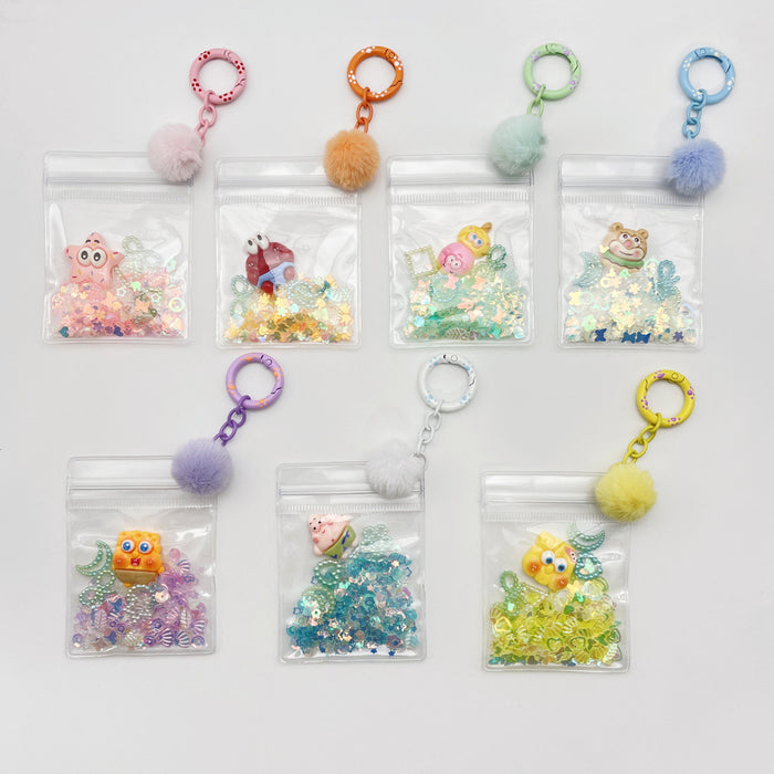 Wholesale transparent thick cute key chain pendant accessories