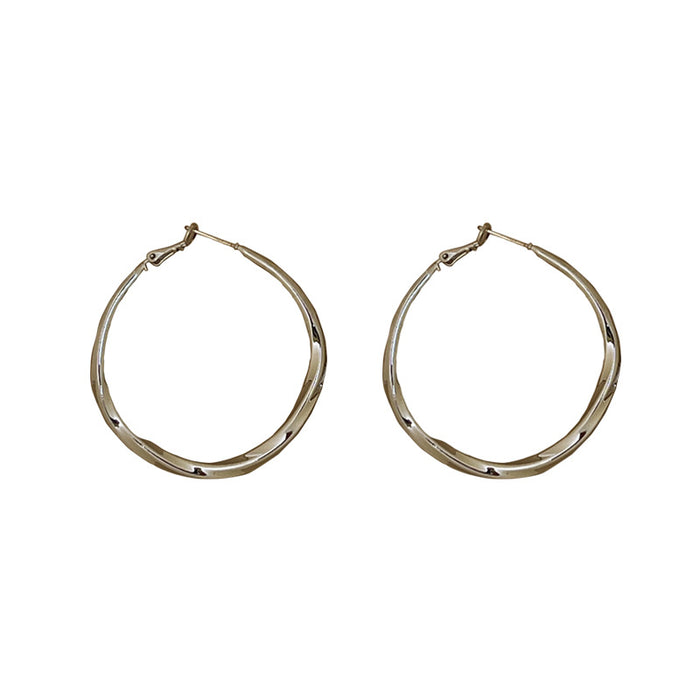 Wholesale Ear ring earrings for women temperament simple circle plain ring earrings