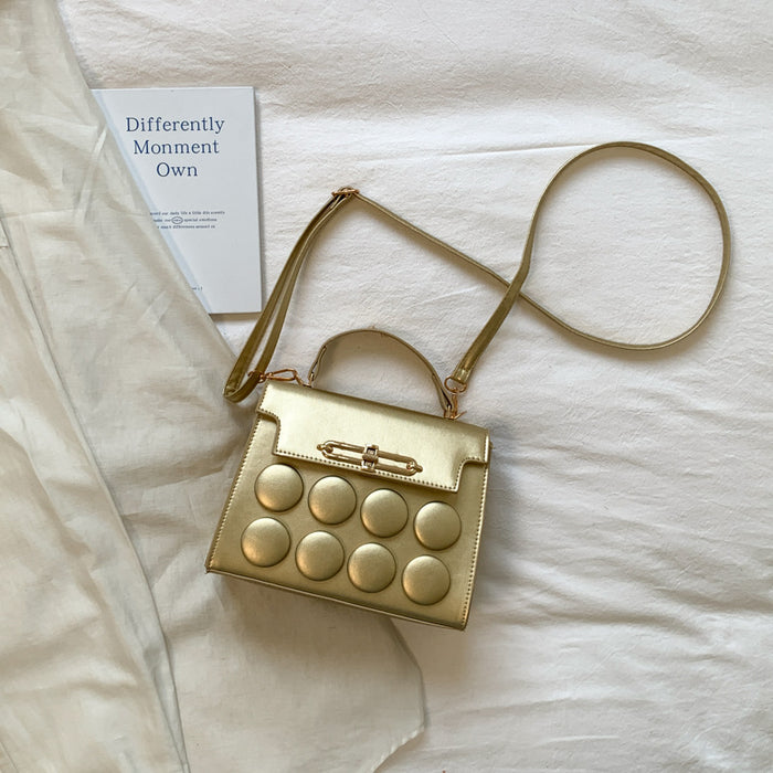 Wholesale Small Pu Handbag with Sewing Thread Design for Daily Matching Fashion Accessory
