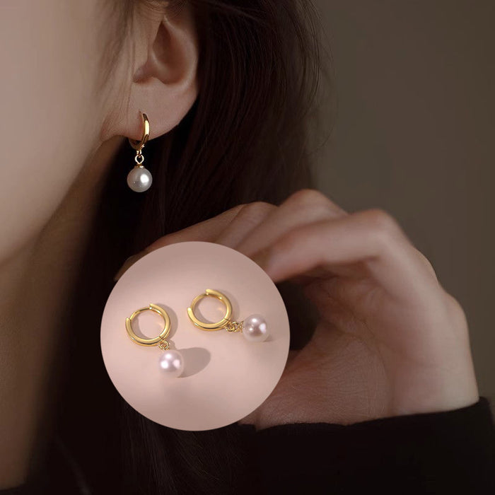 Wholesale Water Drop Pearl Ear Buckle Women's