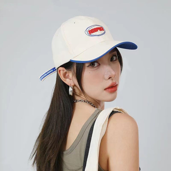 Wholesale Duck tongue hat, fashionable contrasting color series, retro curved brim baseball cap, soft top sunshade hat