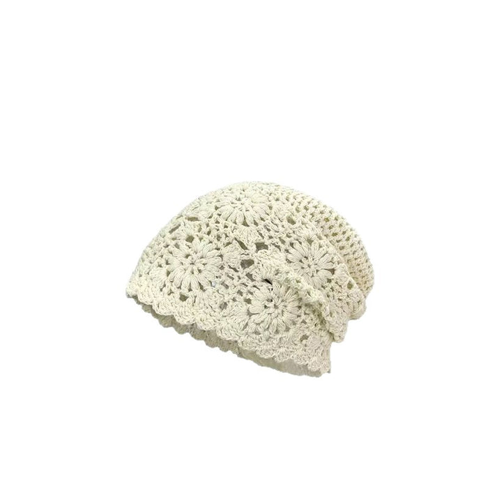 Wholesale New thin hollowed out handmade crochet knitted hat for women, fashionable thin toe cap
