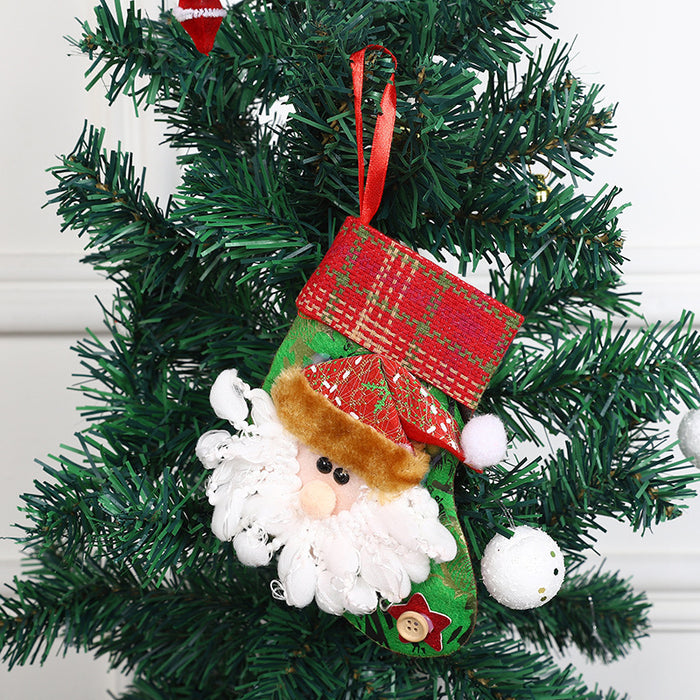 Wholesale Christmas Decorative Socks Cartoon  Socks Pendants Christmas Tree Ornaments