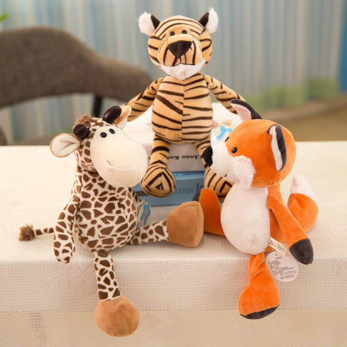 Wholesale Forest Animal Doll Giraffe Lion Monkey Dog Tiger Gift Birthday Plush Toy
