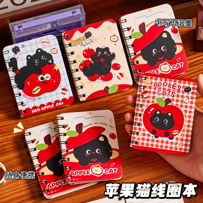 Wholesale Cartoon Cat Pattern A7 Pocket Notebook Trendy Cute Coil Notepad