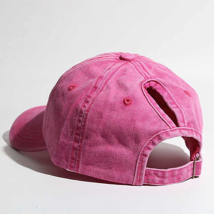 Wholesale Cotton Washed Ponytail Baseball Cap JDC-FH-Chunq013