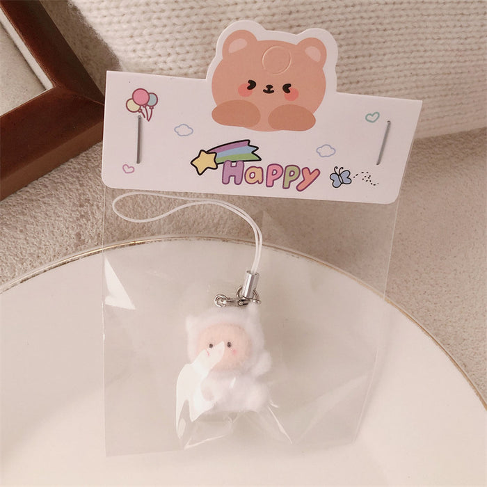 Wholesale Flocking Resin Bear Pendant Cute Pendant Bag Keychain Decorative Accessories