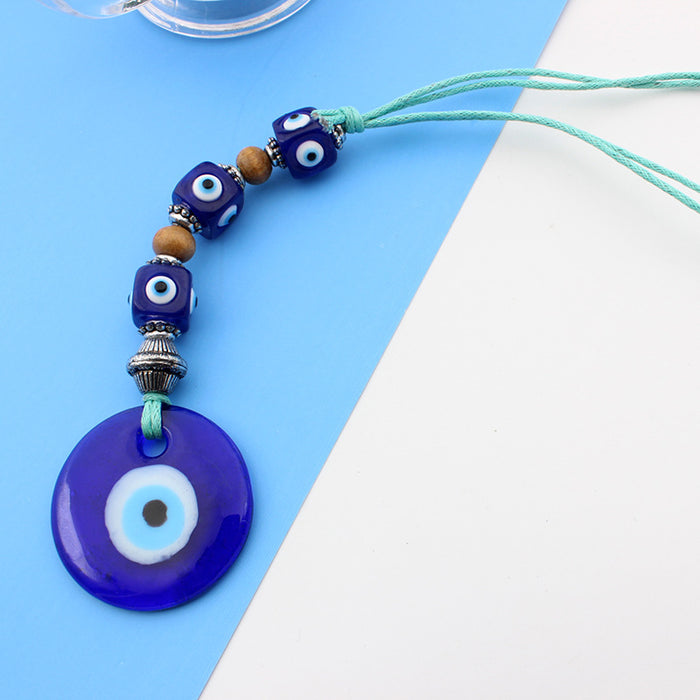 Wholesale 4 * 4 Blue Eyes Square Beads Devil's Eye Pendant