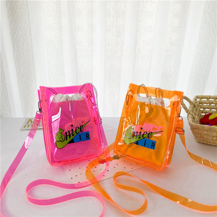 Bolsas para niños de plástico al por mayor, bolsas transparentes, bolsas de cuerpo cruzadas lindas y personalizadas JDC-SD-Daju008