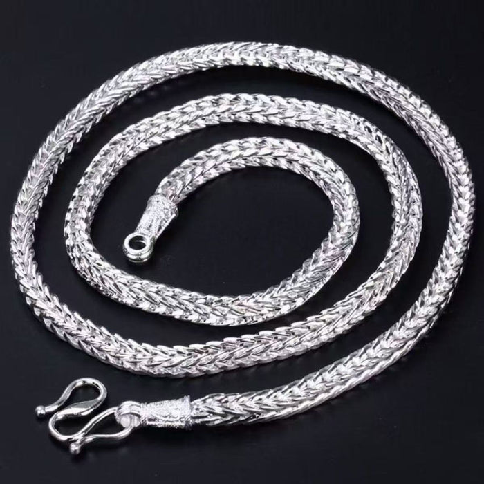 Wholesale Sterling Silver Hip-Hop Necklace Thick Horsewhip Chain