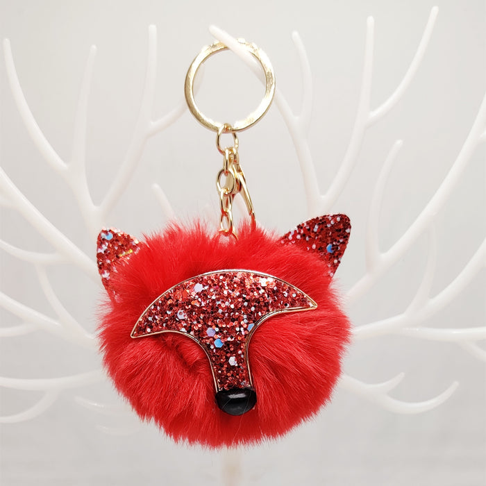 Wholesale Plush pendant, car keychain, fur ball pendant, bag decoration