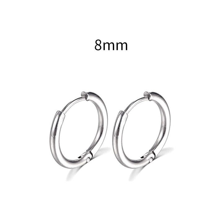 Wholesale Hot Selling Stainless Steel Earrings New Round Earrings for Men European and American Body Piercing Accessories JDC-ES-YaChen010