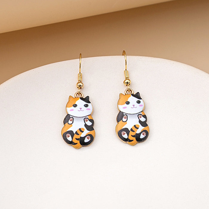 Wholesale Cute Kitten Animal Acrylic Earrings JDC-ES-MDD101