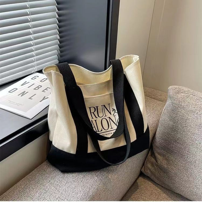 Wholesale Large-capacity canvas shoulder bag/ commuter tote bag