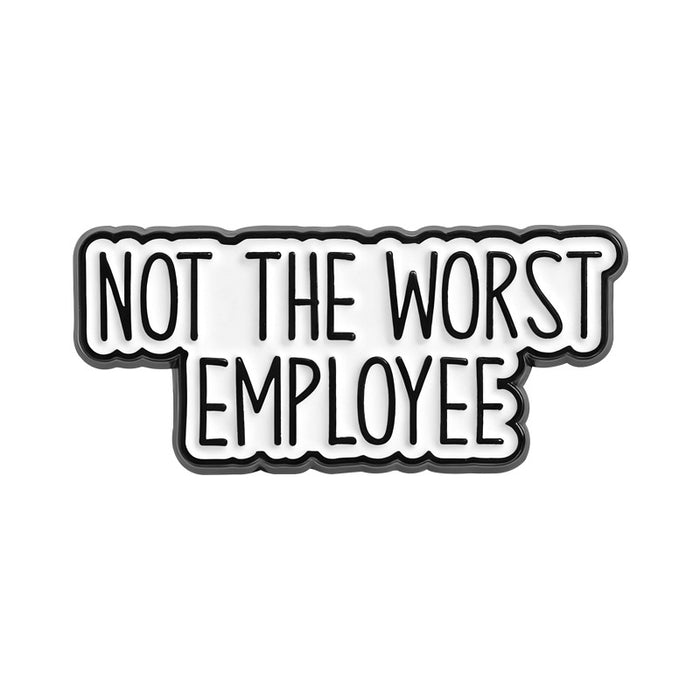 Wholesale Funny Skull Sarcastic Quote Brooch Pin For Office Worker Casual Fashion Accessory