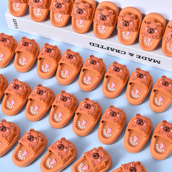 Wholesale Cute slippers shape student eraser mini eraser clean rubber