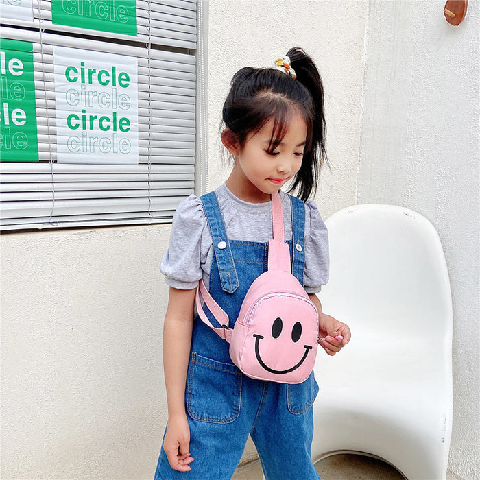 Wholesale Children's Smiling Face Chest Bag Shoulder Bag Small Shoulder Bag Sports Outdoor Bag JDC-SD-MO002