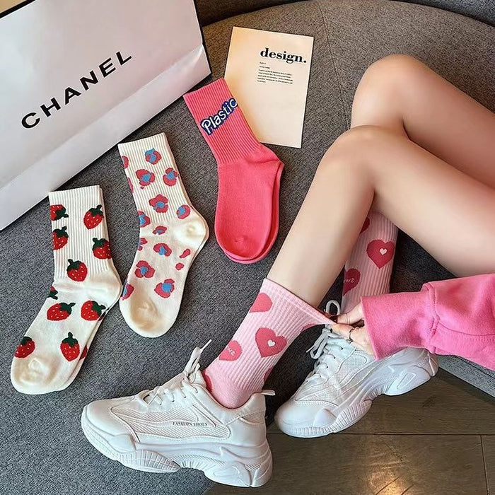 Wholesale Socks for children, mid length stockings, women's lines, personality, women's socks