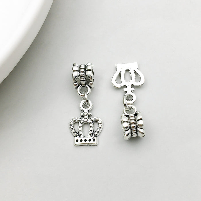 Wholesale Zinc alloy simulated maple leaf high-heeled shoe series large hole bead DIY beads pendant