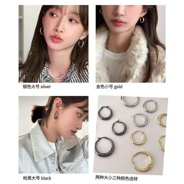 Wholesale Female niche design with plain earrings, high-end feel, and simple temperament with earrings