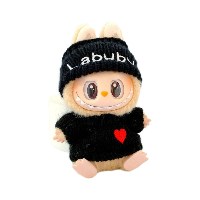 Wholesale Wear red heart sweater with letters and a hat,  a little bear knitted hat,  and a baby clothes