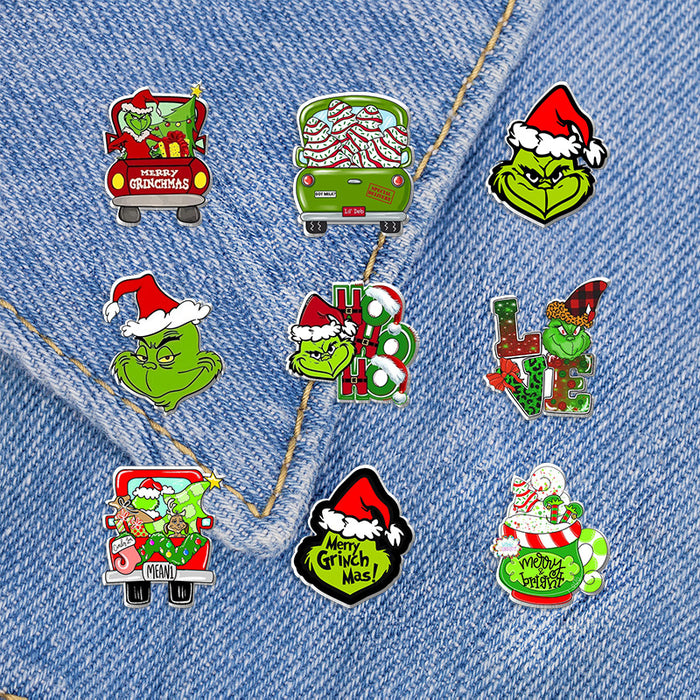 Wholesale Cartoon Christmas series brooch badge personality resin collar pin