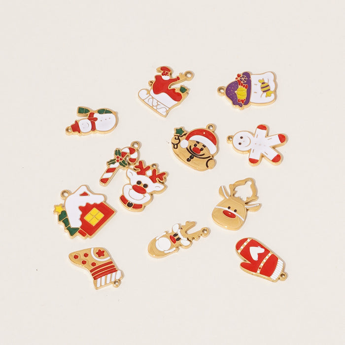 Wholesale Wholesale of Stainless Steel Drip Oil Pendant Cartoon DIY Jewelry Accessories