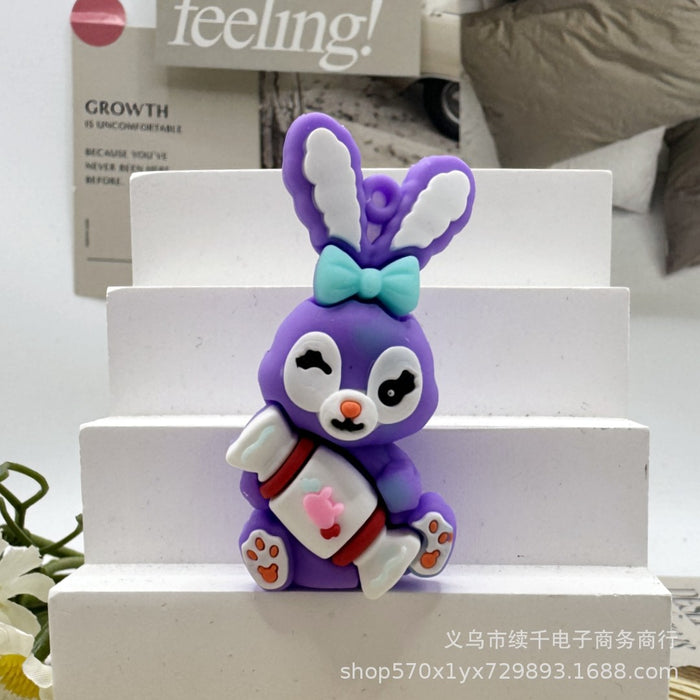 Wholesale Cartoon keychain accessories, soft rubber figurine bag decorations