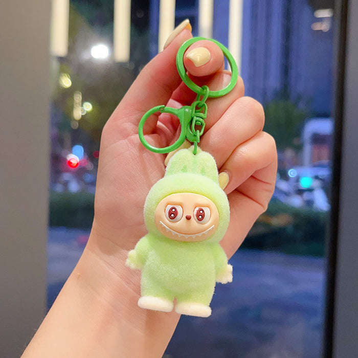 Wholesale Flocked Doll Keychain Cartoon Cute Doll Student Backpack Pendant Claw Machine Gift