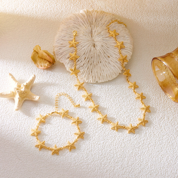 Wholesale Imitation Shell Bow Love Necklace Women's Imitation Pearl Jewelry suit Women