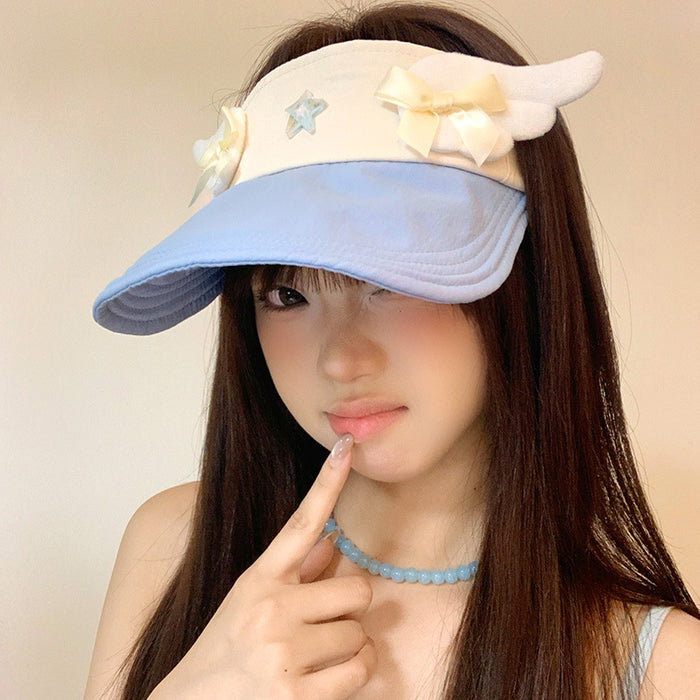 Wholesale Cute bow, empty top hat, sun hat, outdoor UV protection