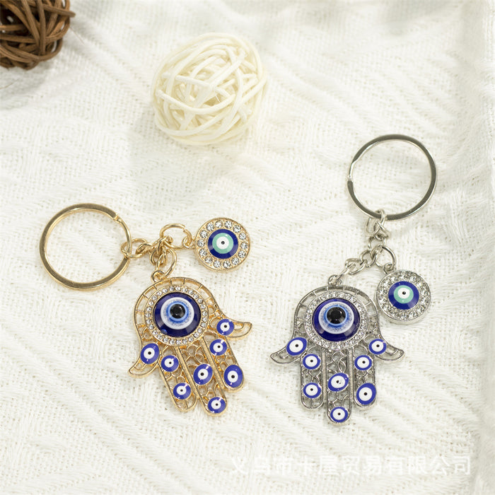 Wholesale Retro Drip Oil Keychain Drip Oil Devil's Eye Pendant Keychain Phone Pendant
