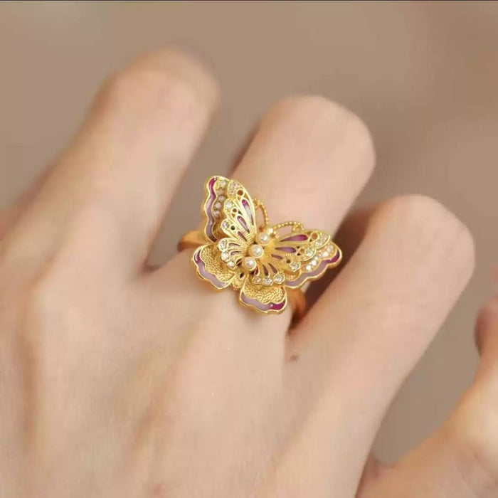 Wholesale Butterfly Ring Butterfly Luxury Versatile Accessory Ring