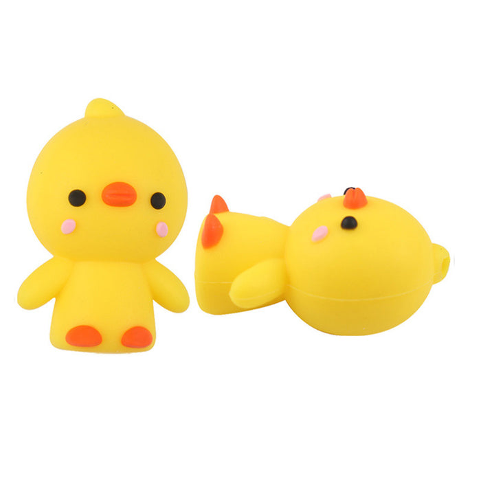 Wholesale Cartoon 3D Little Yellow Duck Silicone Focal Beads JDC-BDS-GuangTian014